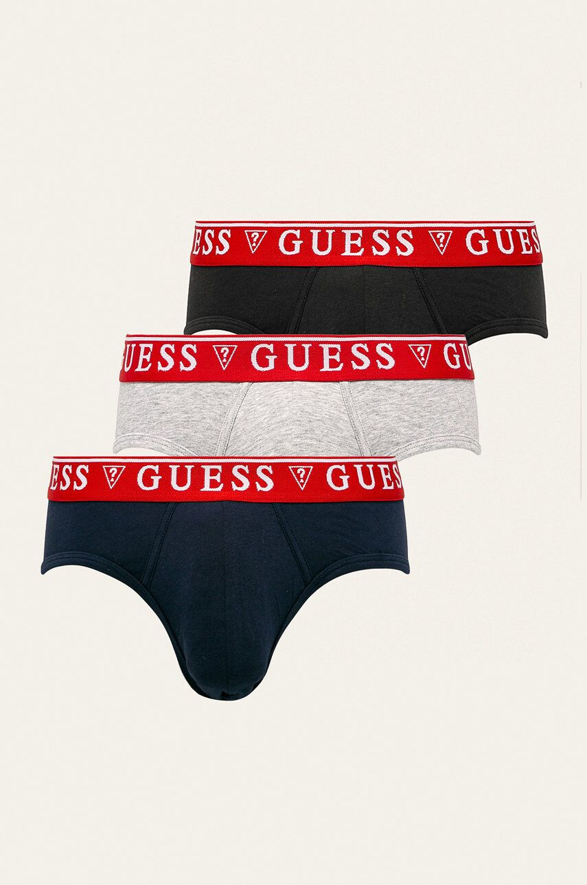 Guess Слипове (3-pack) мъжки в сиво - Pepit.bg