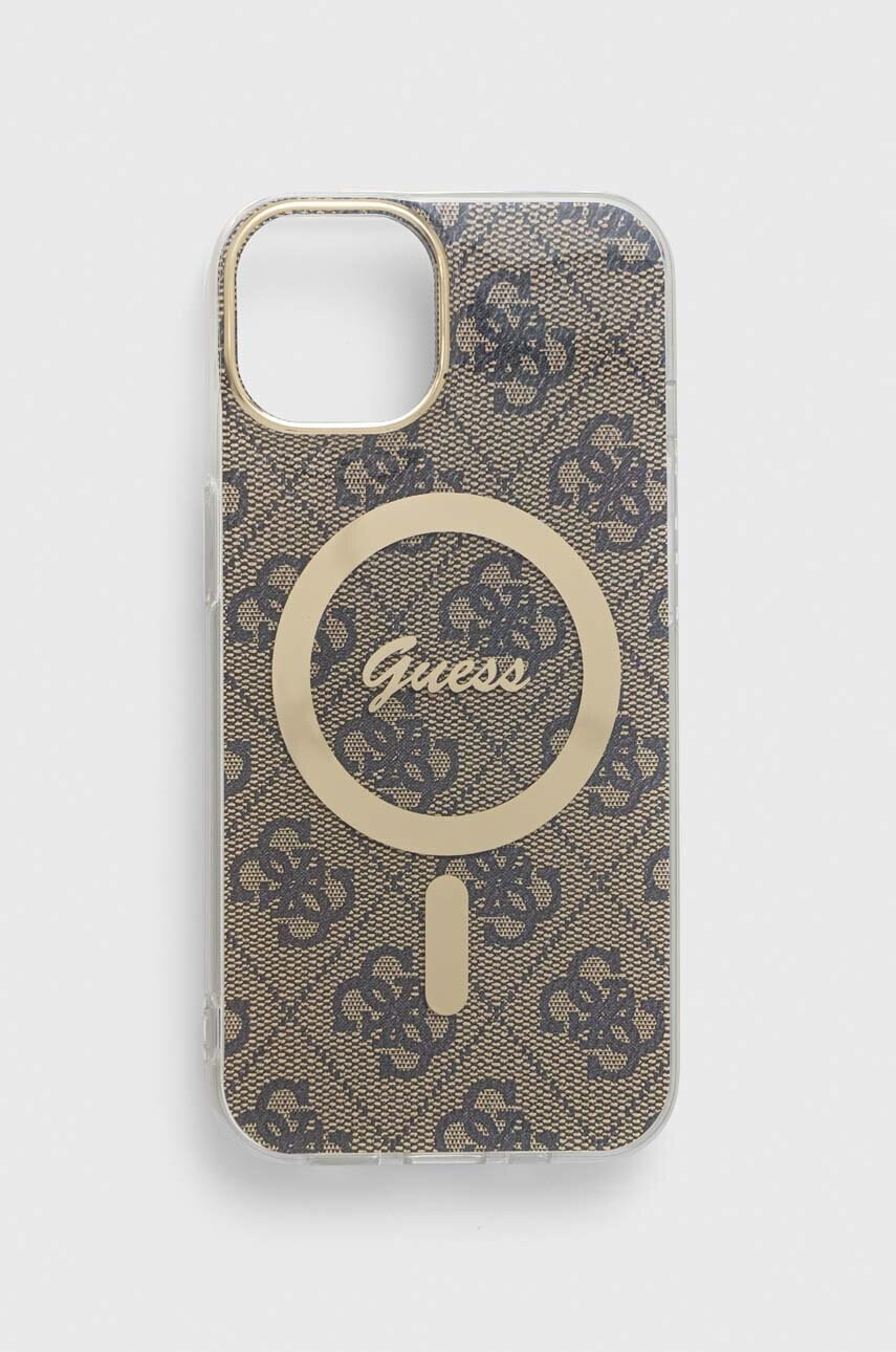 Guess Кейс за телефон iPhone 14 6.1" в бежово - Pepit.bg
