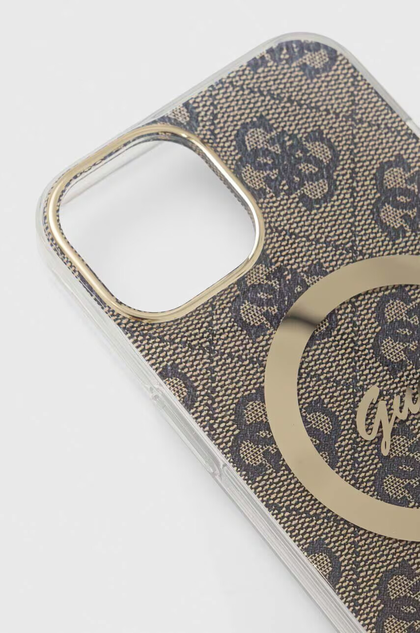Guess Кейс за телефон iPhone 14 6.1" в бежово - Pepit.bg