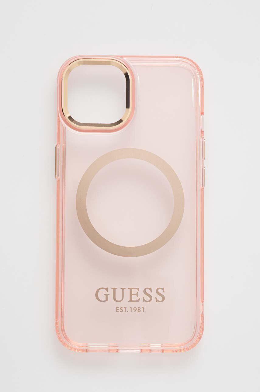 Guess Кейс за телефон iPhone 14 61" в розово - Pepit.bg