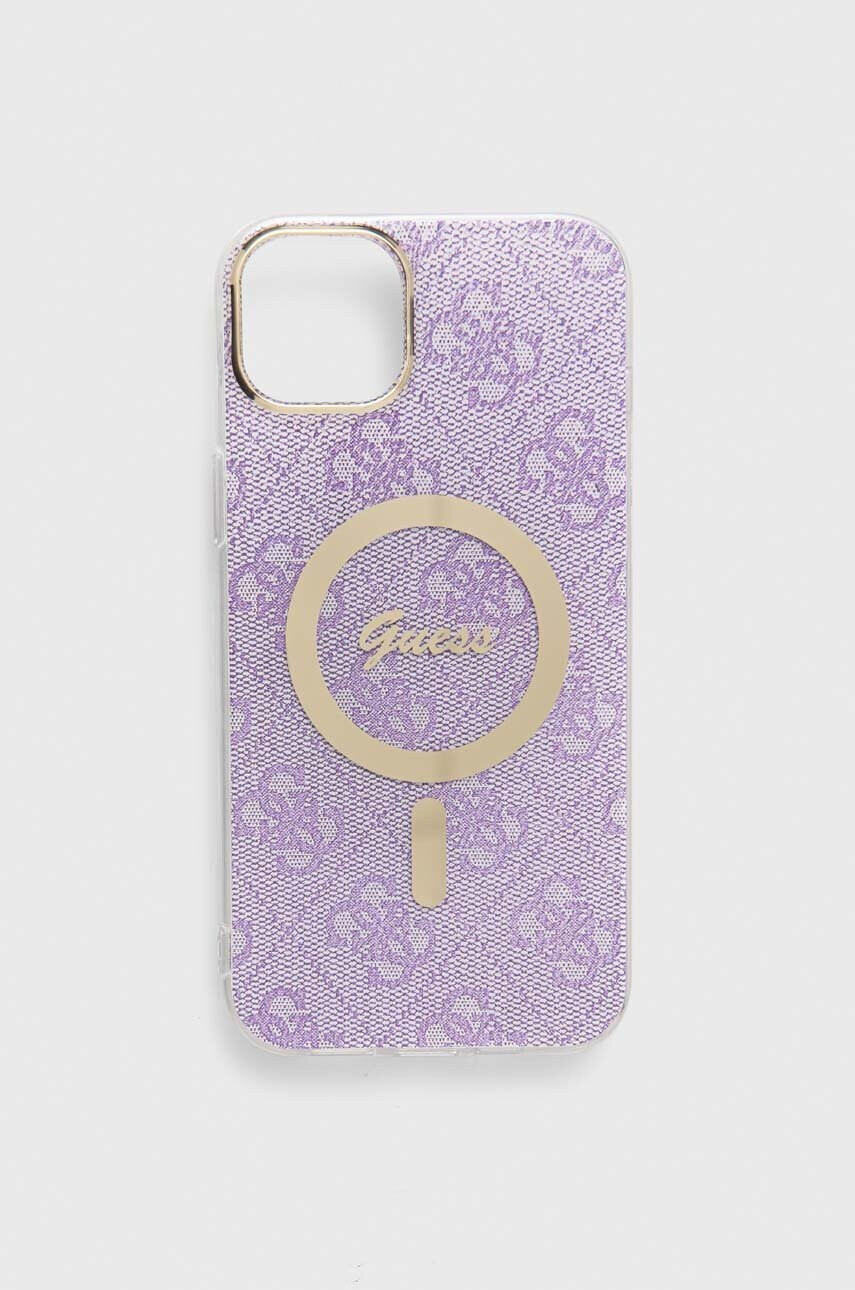 Guess Кейс за телефон iPhone 14 Plus 6.7" в лилаво - Pepit.bg