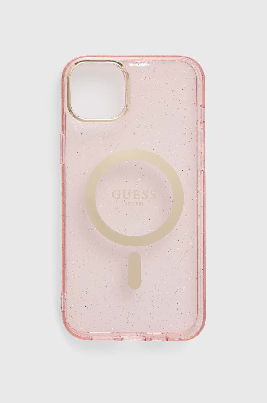 Guess Кейс за телефон iPhone 14 Plus 6.7" в розово - Pepit.bg