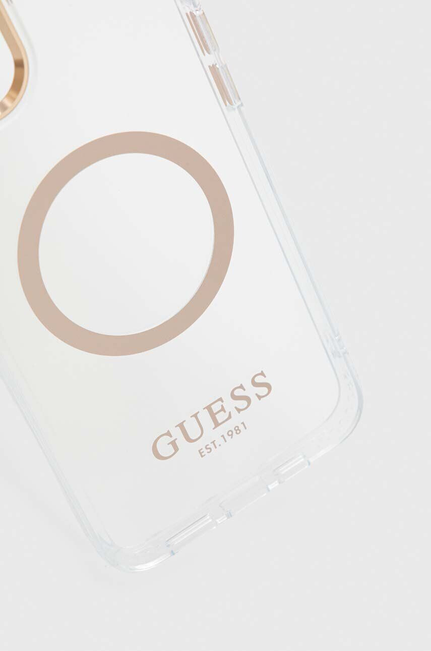 Guess Кейс за телефон iPhone 14 Plus 67" в златисто - Pepit.bg