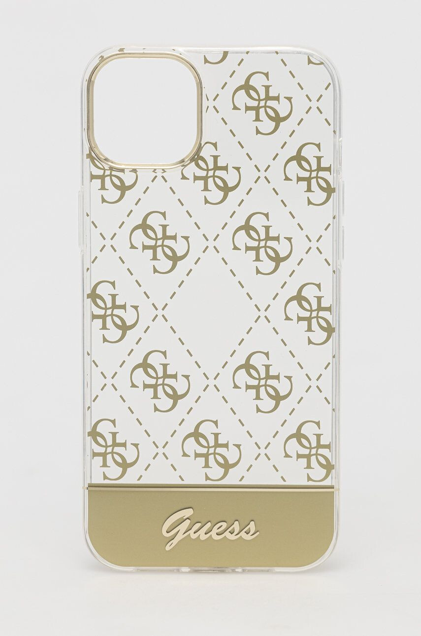 Guess Кейс за телефон Iphone 14 Plus 67" в златисто - Pepit.bg