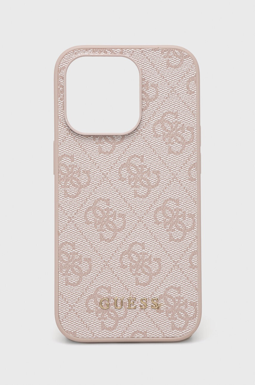 Guess Кейс за телефон Iphone 14 Pro 61" в розово - Pepit.bg