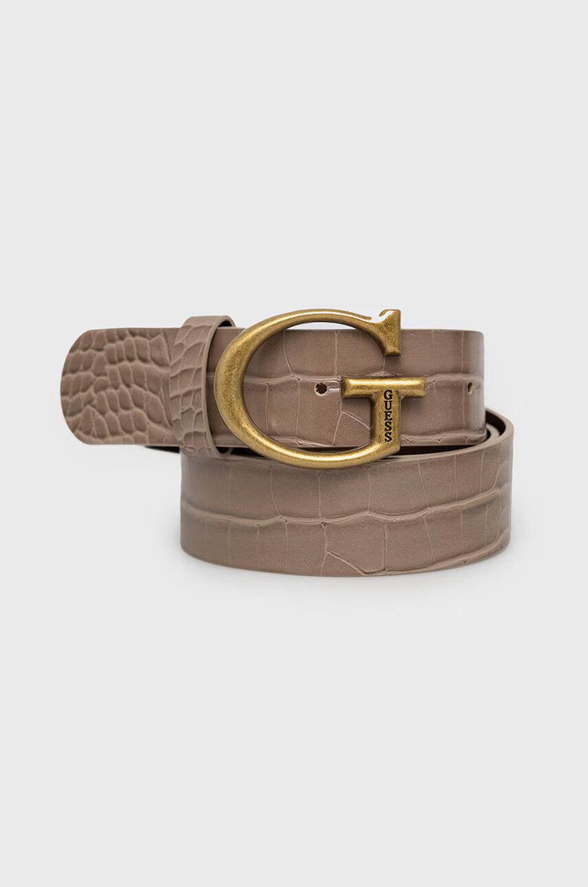 Guess Колан дамски в кафяво - Pepit.bg