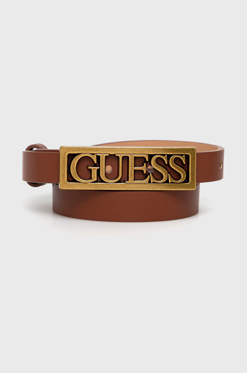 Guess Колан дамски в кафяво - Pepit.bg