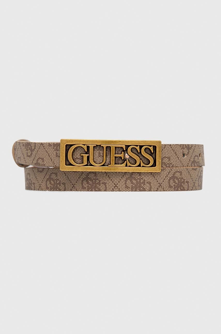 Guess Колан дамски в кафяво - Pepit.bg