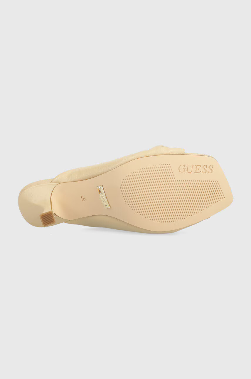 Guess Кожени чехли RINAH в бежово с ток стилето FL6RNH LEA03 - Pepit.bg