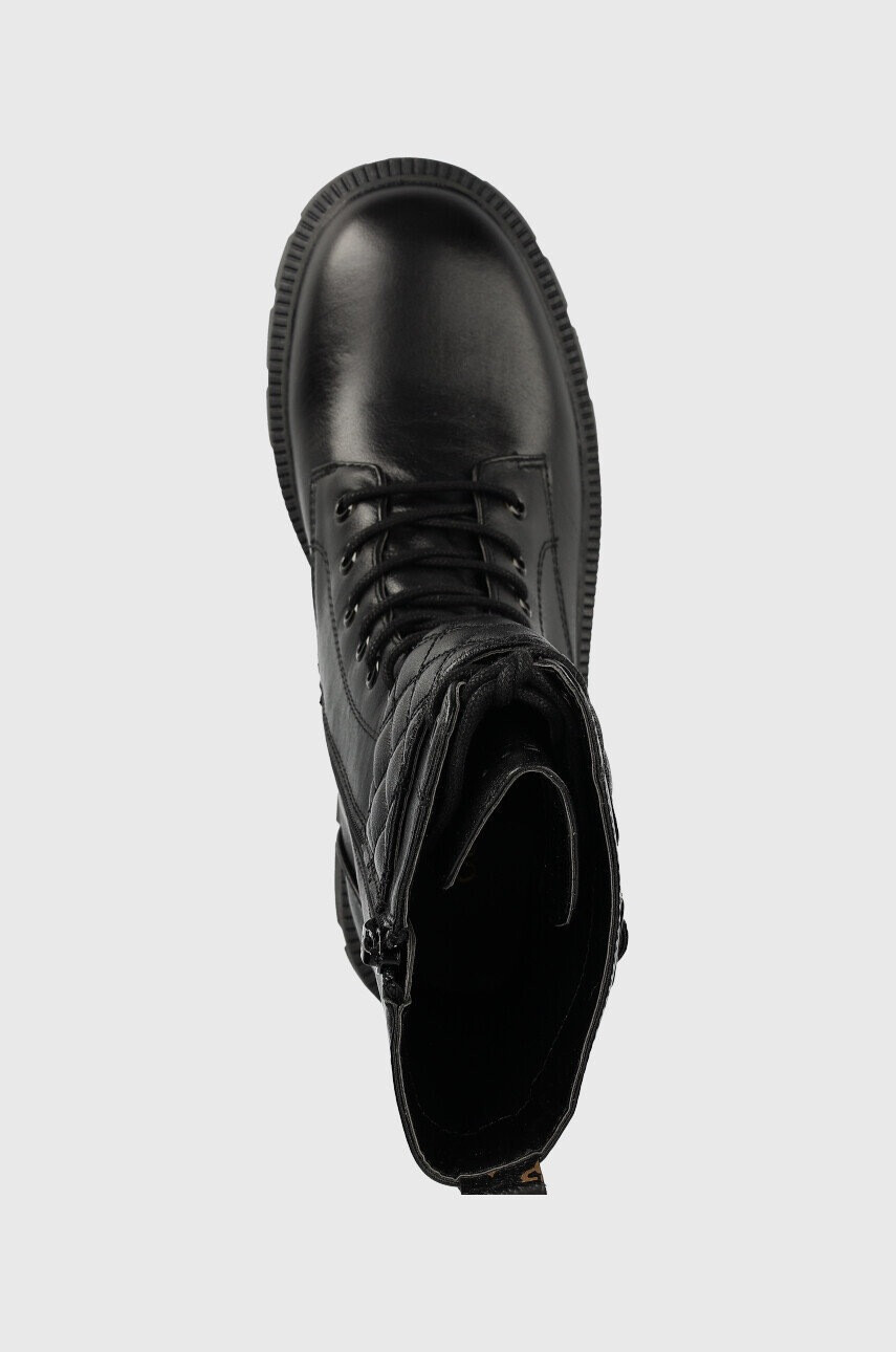 Guess Кожени кубинки Sery в черно с платформа - Pepit.bg