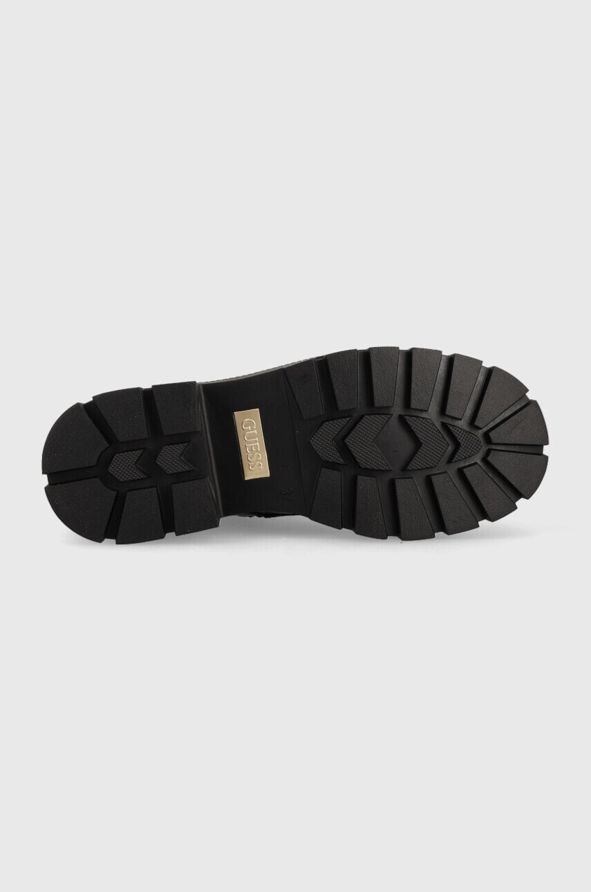 Guess Кожени кубинки Sery в черно с платформа - Pepit.bg