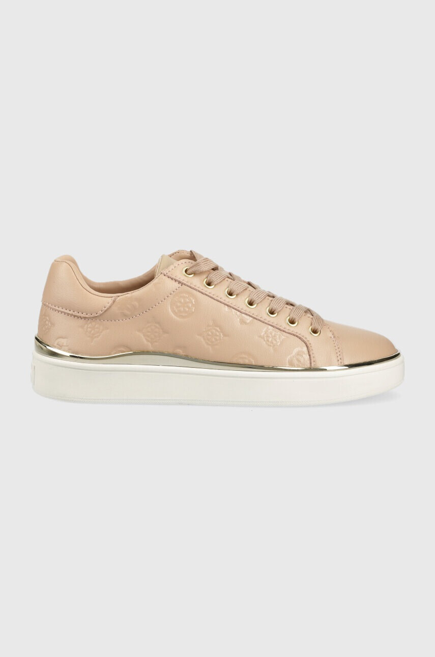 Guess Кожени маратонки FL7BNN FAL12 в бежово BONNY - Pepit.bg