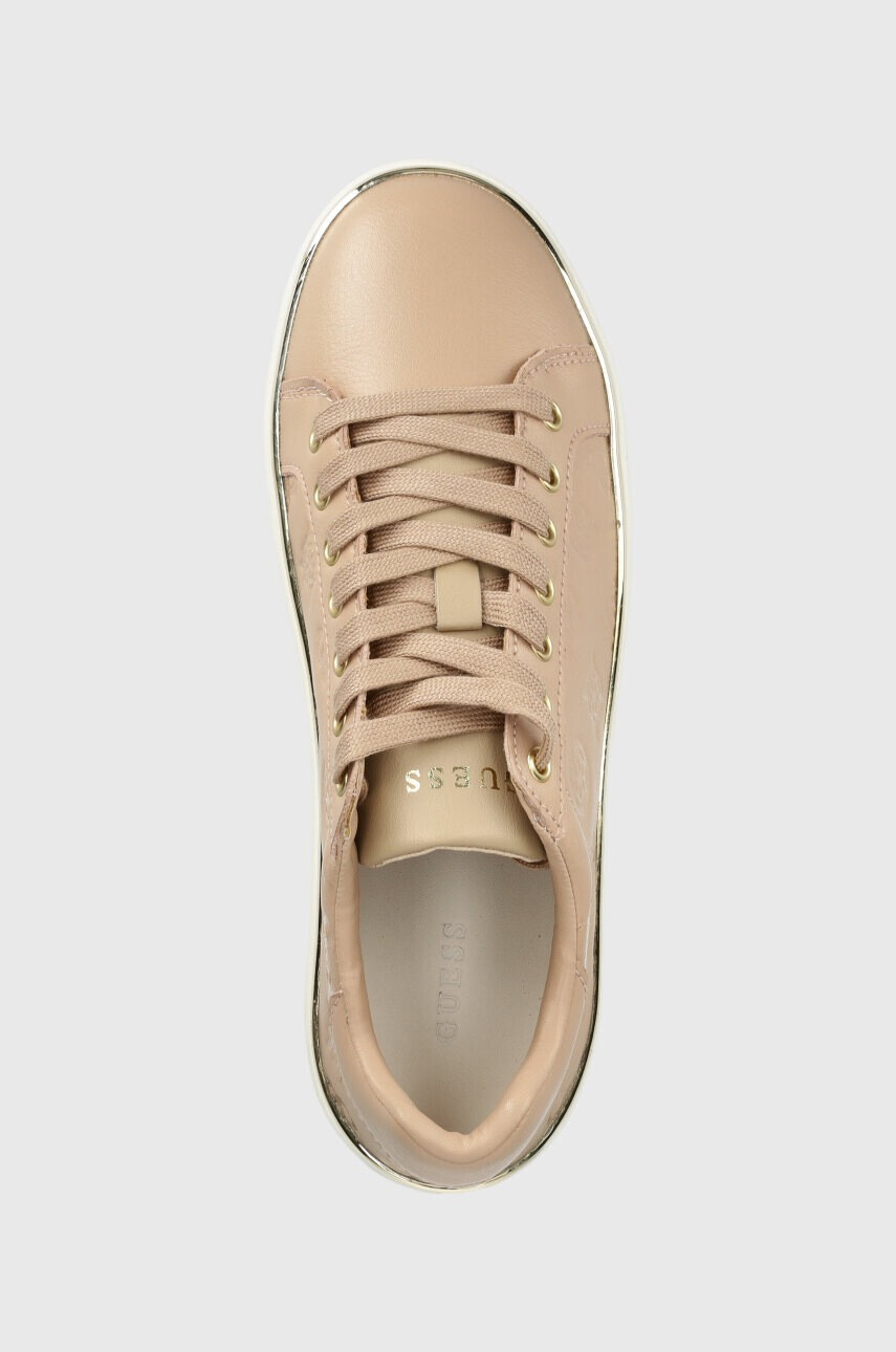 Guess Кожени маратонки FL7BNN FAL12 в бежово BONNY - Pepit.bg