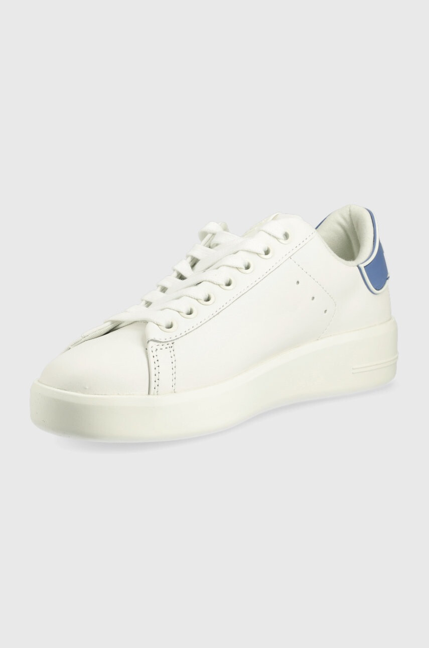Guess Кожени маратонки Rockie в бяло - Pepit.bg