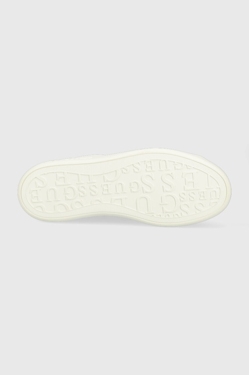 Guess Кожени маратонки Rockie в бяло - Pepit.bg