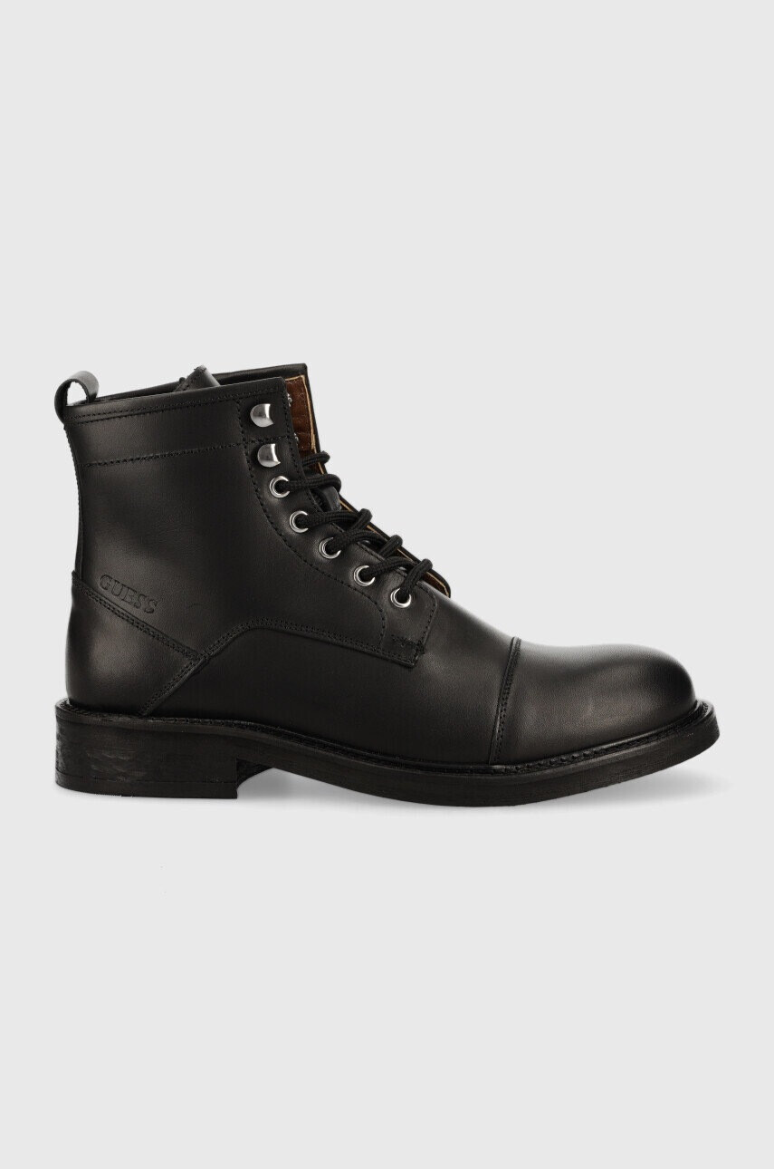 Guess Кожени обувки Arco Lace Up в черно - Pepit.bg