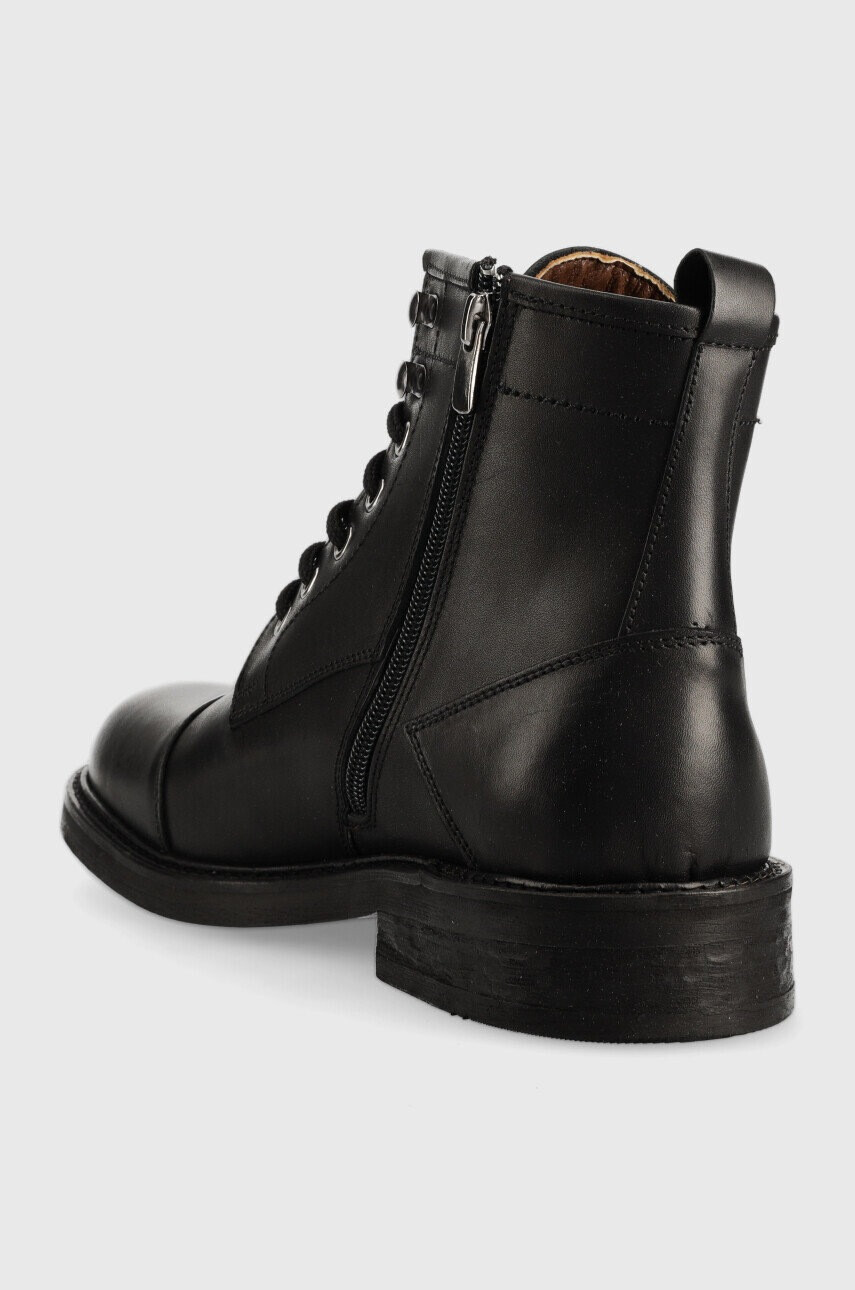 Guess Кожени обувки Arco Lace Up в черно - Pepit.bg
