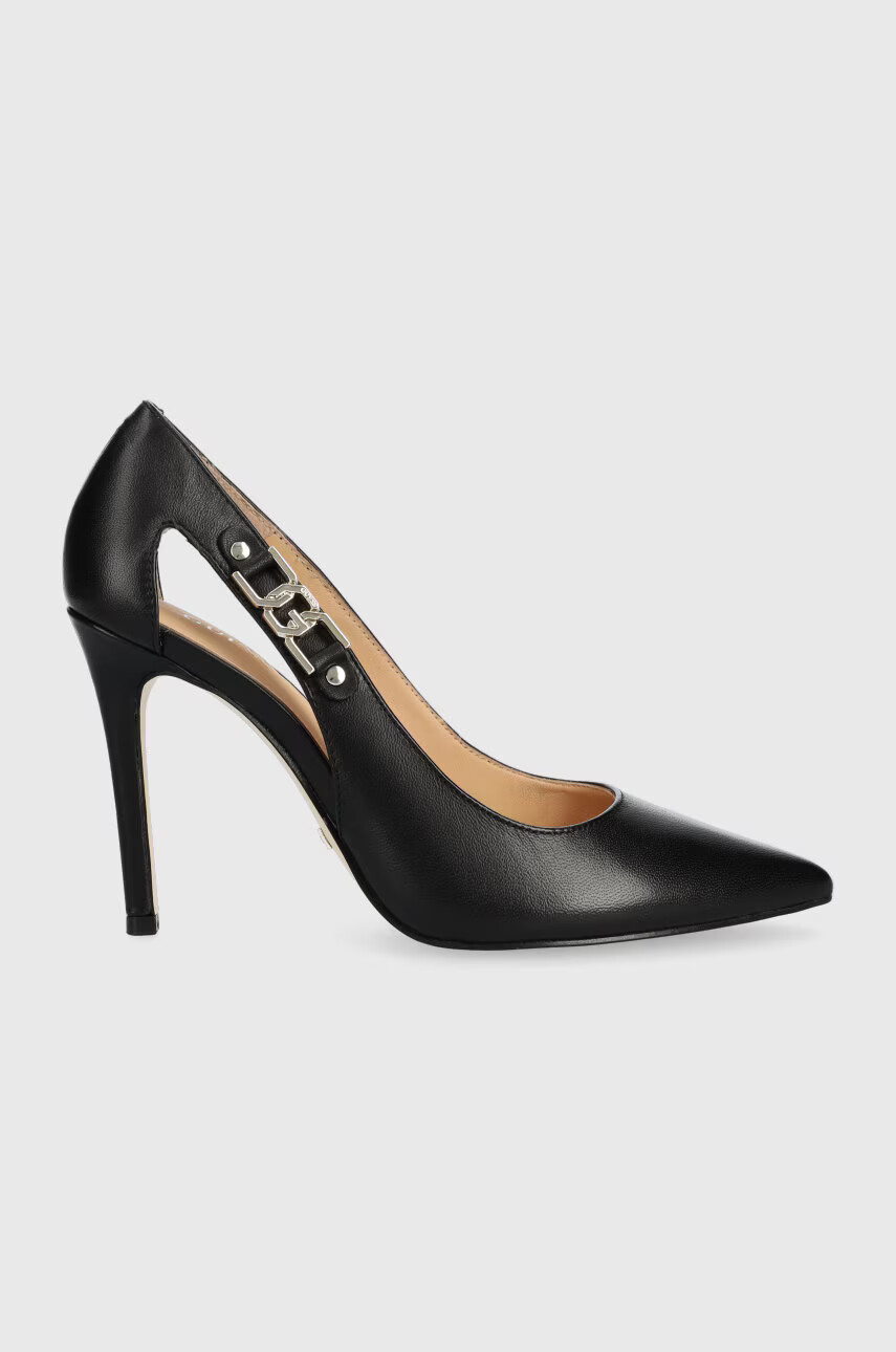 Guess Кожени обувки с висок ток Gabbi в черно FL5GBB LEA08 - Pepit.bg