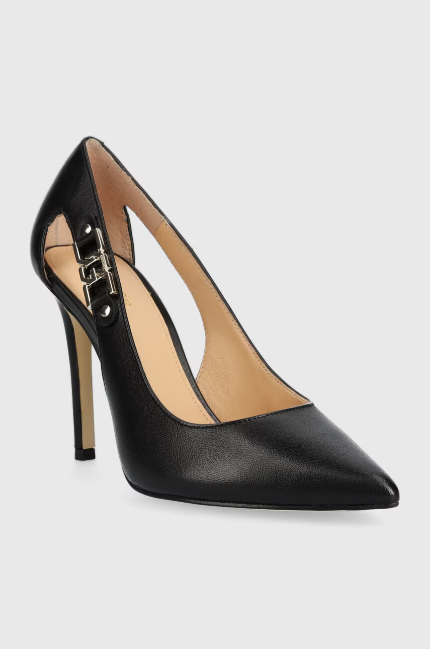 Guess Кожени обувки с висок ток Gabbi в черно FL5GBB LEA08 - Pepit.bg