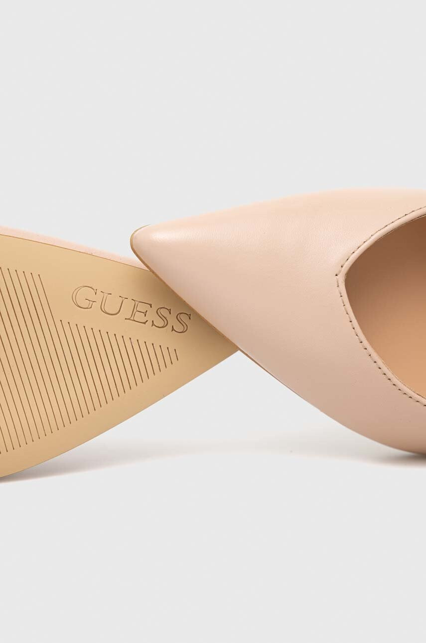 Guess Кожени обувки с висок ток Shadee в розово - Pepit.bg