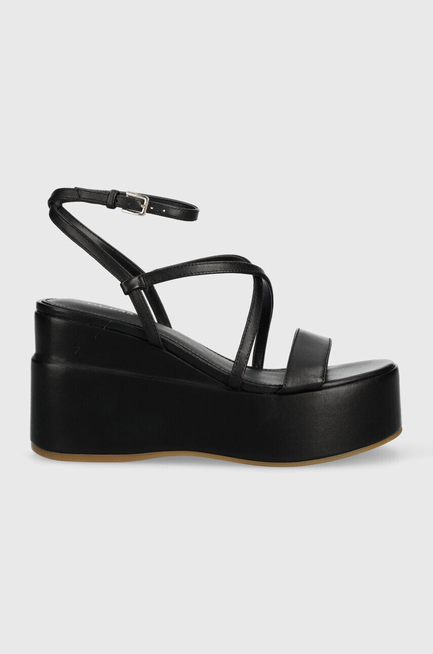 Guess Кожени сандали ZALLA в черно FL6ZLL LEA04 - Pepit.bg