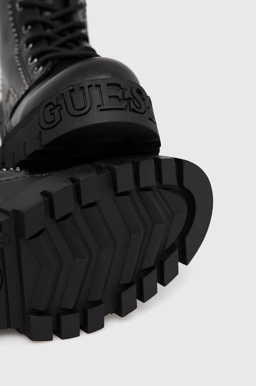 Guess Кубинки дамски в черно с платформа - Pepit.bg