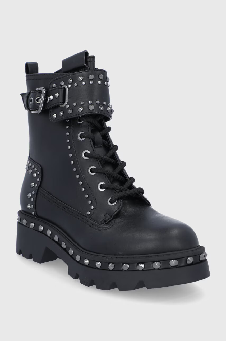 Guess Кубинки дамски в черно с платформа - Pepit.bg