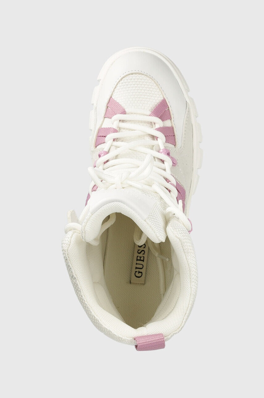 Guess Кубинки Haler в бяло с платформа FL5HLR FAB10 WHITE - Pepit.bg
