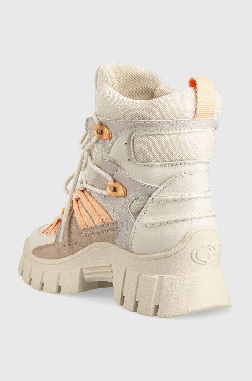 Guess Кубинки Haler3 в бежово с платформа FL5HR3 FAL10 SAND - Pepit.bg