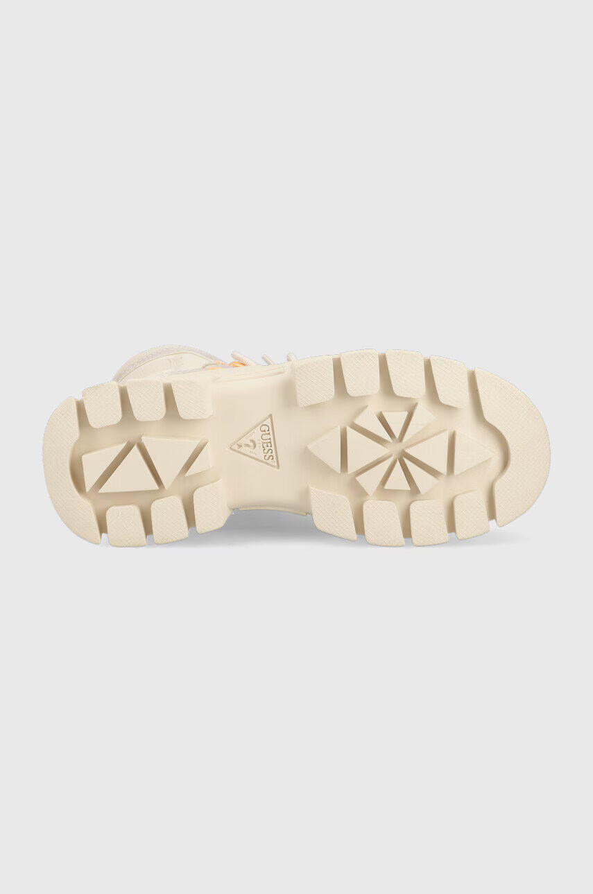 Guess Кубинки Haler3 в бежово с платформа FL5HR3 FAL10 SAND - Pepit.bg