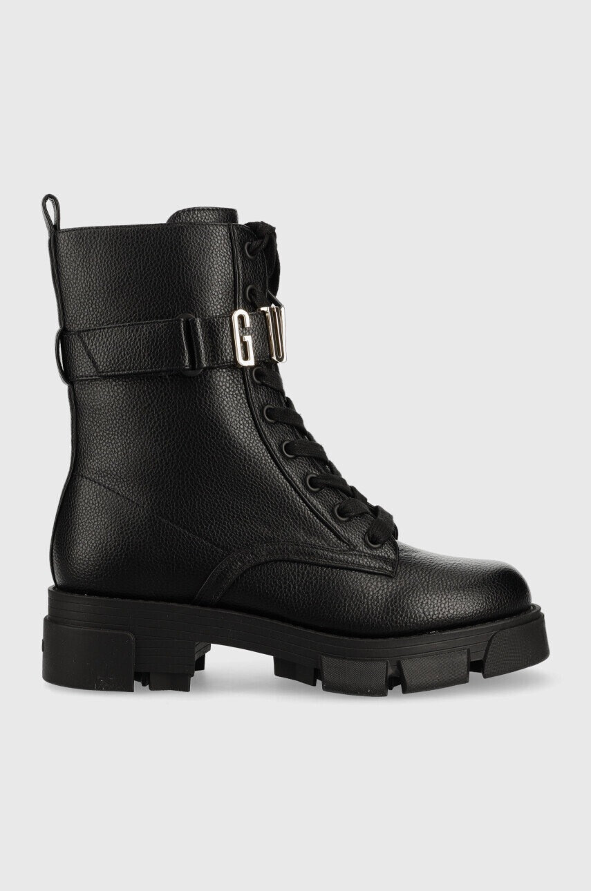 Guess Кубинки Madox в черно с равна подметка FL8MDX ELE10 - Pepit.bg