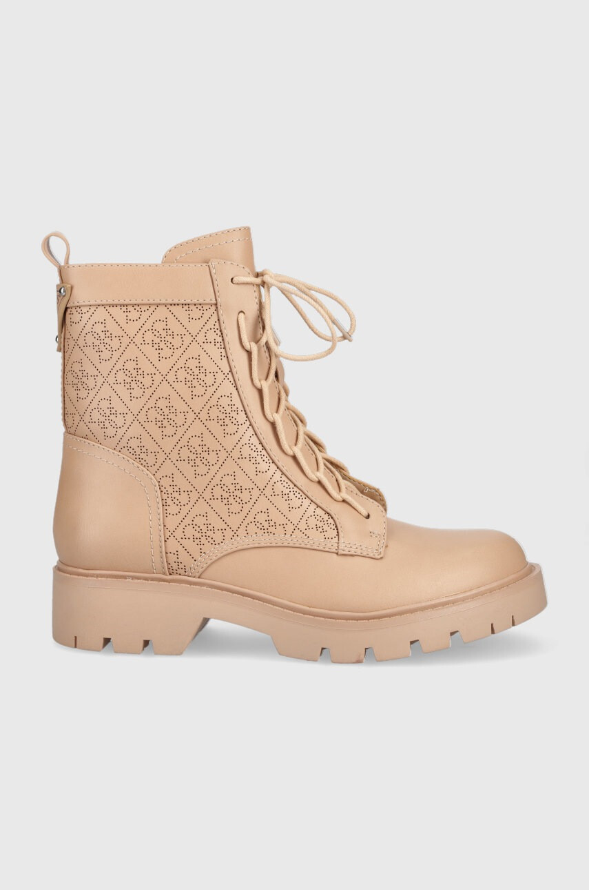 Guess Кубинки Raziela3 в бежово с платформа - Pepit.bg