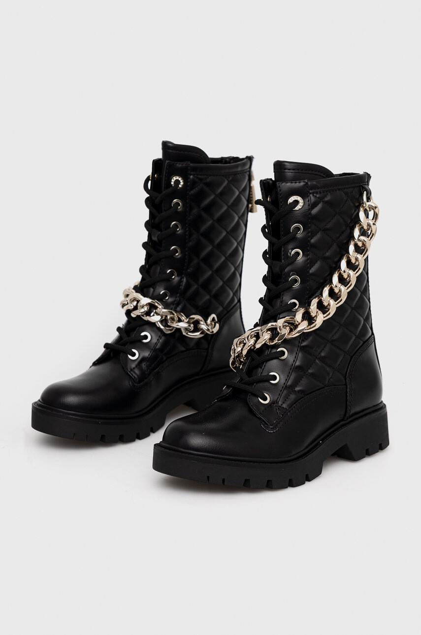 Guess Кубинки Riplei в черно с платформа FL7RPL LEA10 - Pepit.bg