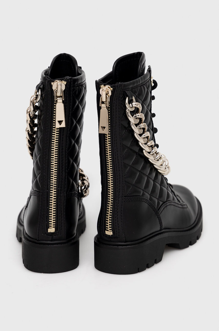 Guess Кубинки Riplei в черно с платформа FL7RPL LEA10 - Pepit.bg