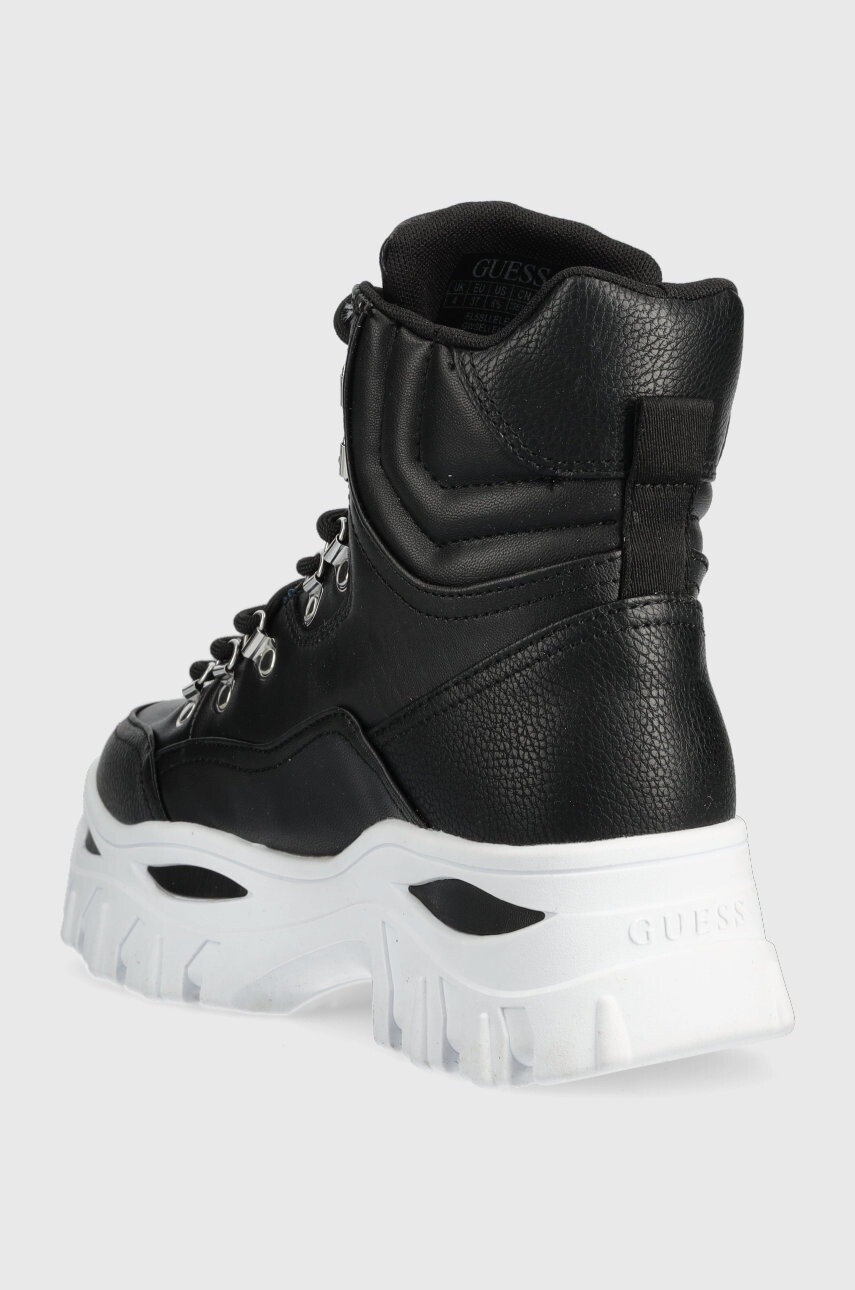 Guess Кубинки Sellen в черно с равна подметка FL5SLL ELE12 BLACK - Pepit.bg