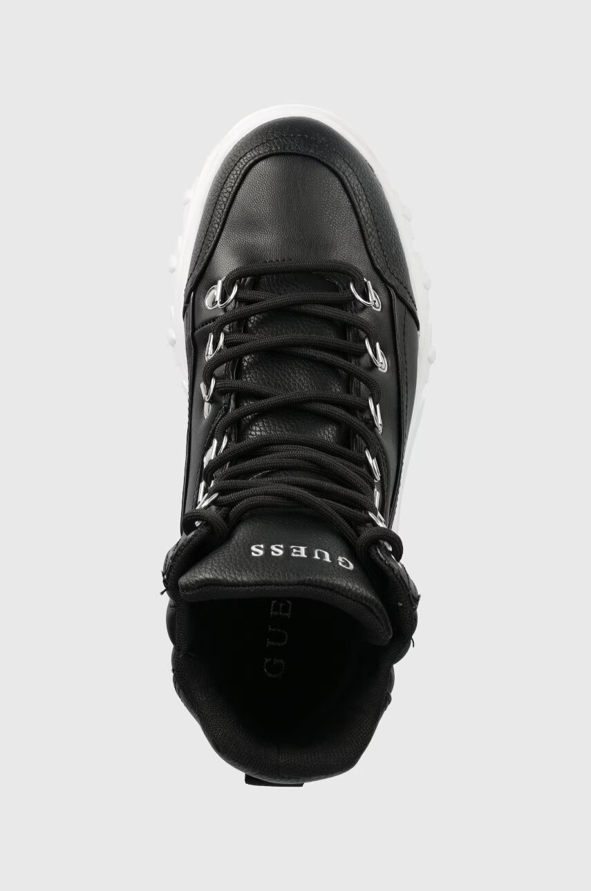 Guess Кубинки Sellen в черно с равна подметка FL5SLL ELE12 BLACK - Pepit.bg