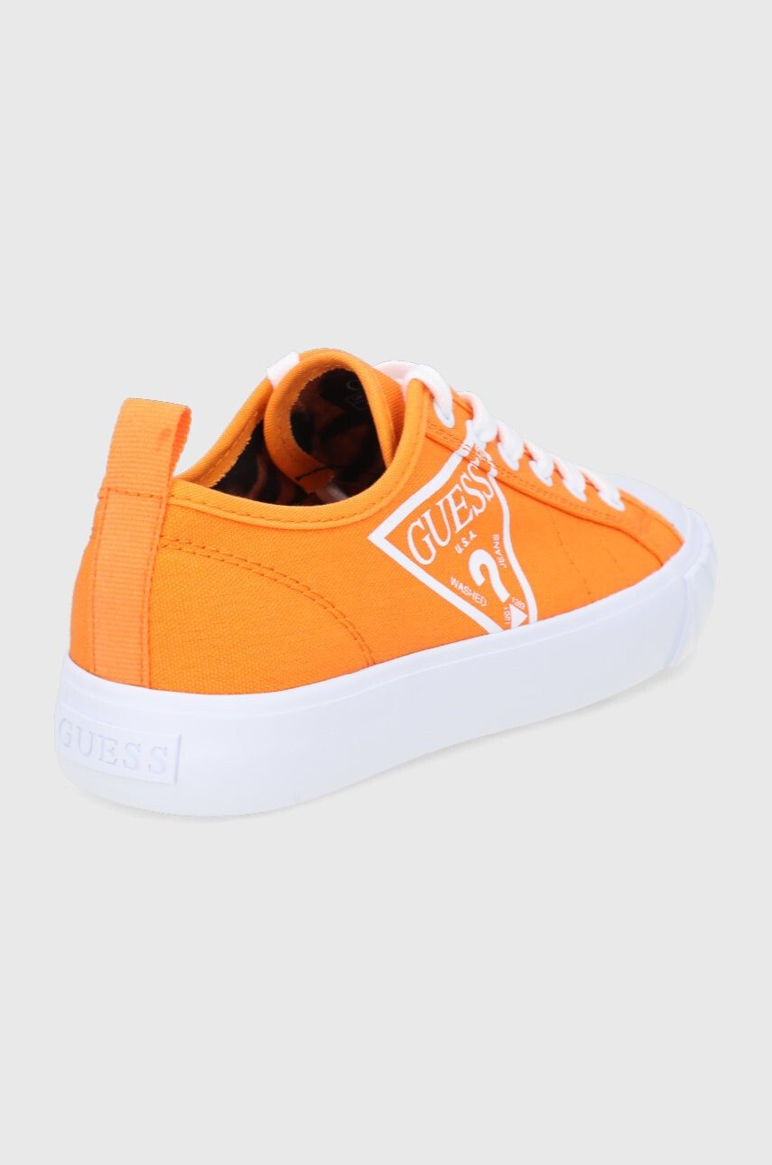 Guess Ниски кецове дамски в оранжево - Pepit.bg