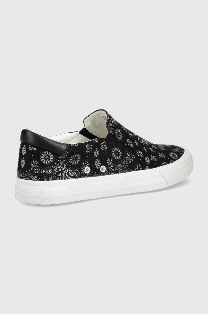 Guess Ниски кецове Ederle в черно - Pepit.bg