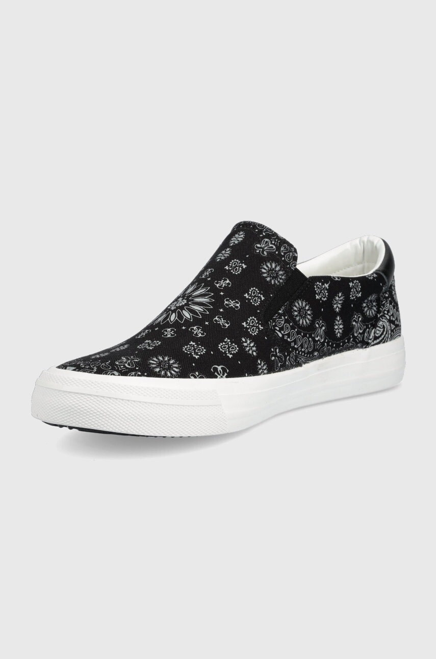 Guess Ниски кецове Ederle в черно - Pepit.bg