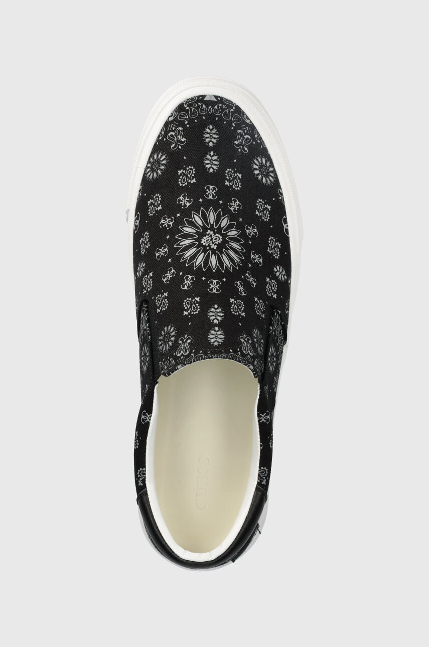 Guess Ниски кецове Ederle в черно - Pepit.bg