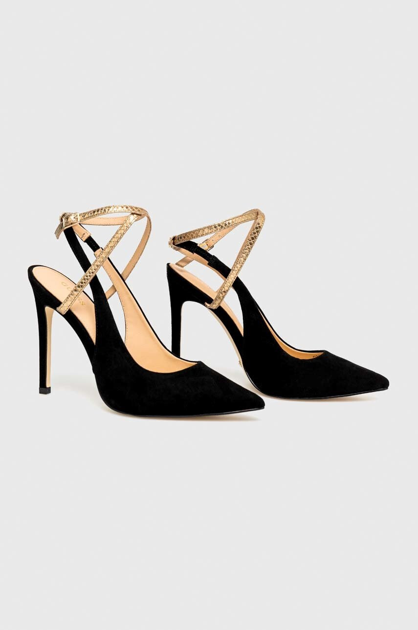 Guess Обувки с висок ток Amazie в черно FL5AMZ SUE03 BLACK - Pepit.bg