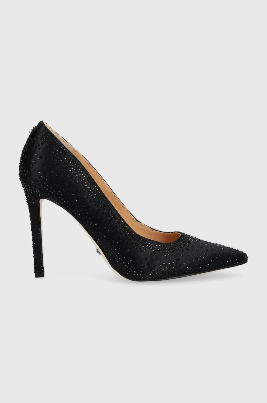 Guess Обувки с висок ток Silks в черно FL5SLK SAT08 BLACK - Pepit.bg