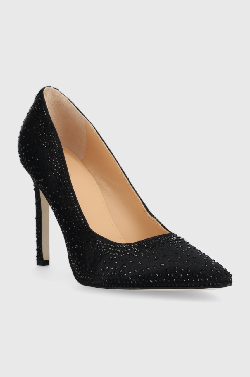 Guess Обувки с висок ток Silks в черно FL5SLK SAT08 BLACK - Pepit.bg