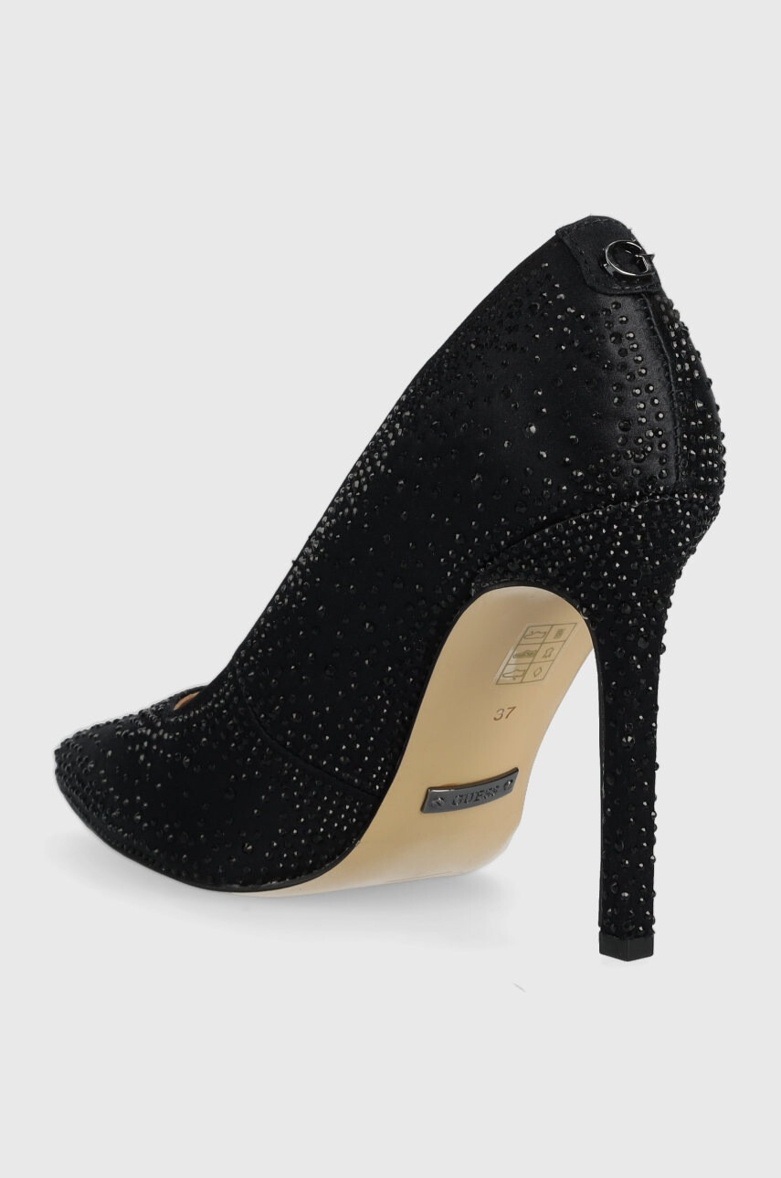Guess Обувки с висок ток Silks в черно FL5SLK SAT08 BLACK - Pepit.bg