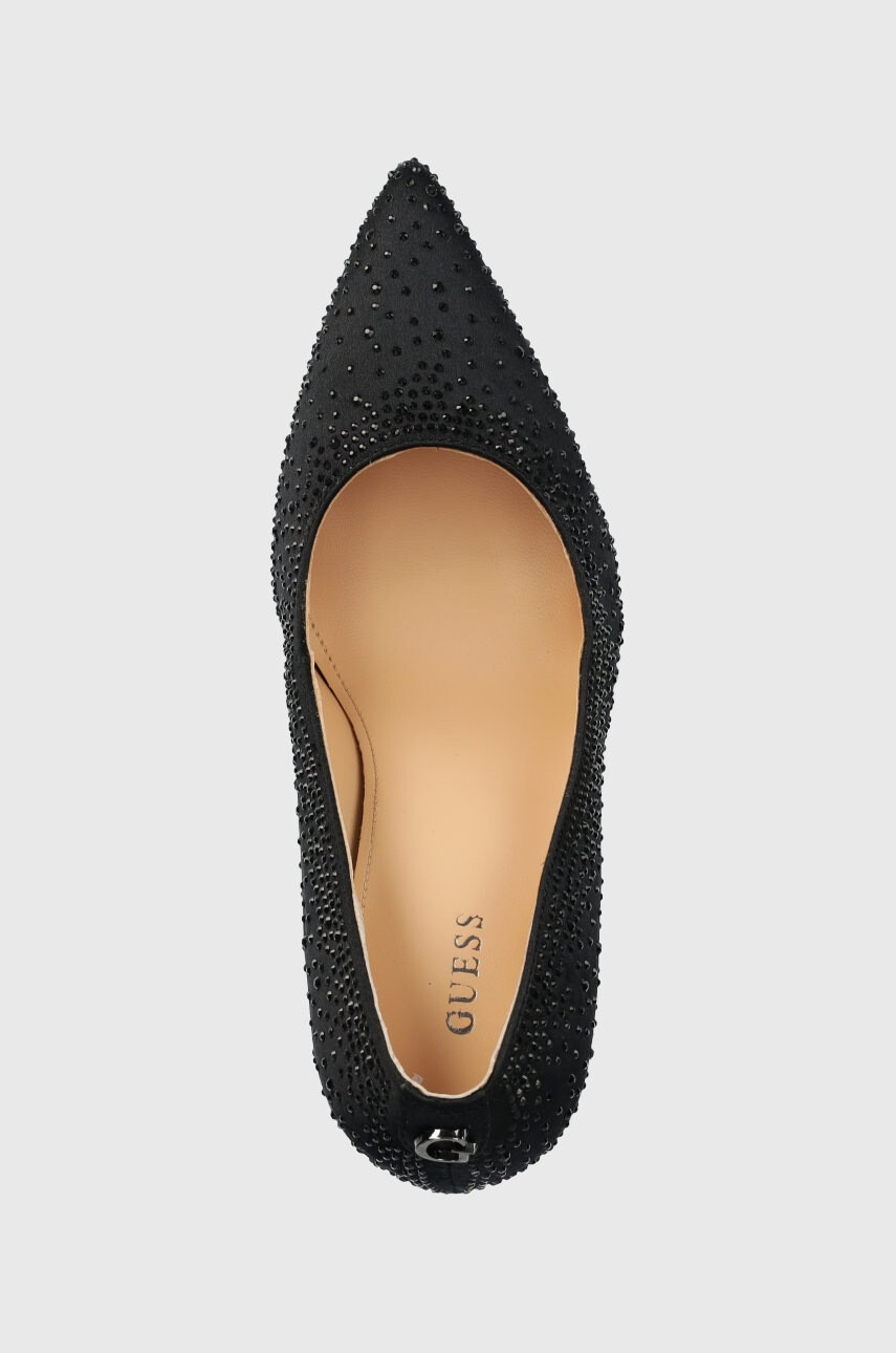 Guess Обувки с висок ток Silks в черно FL5SLK SAT08 BLACK - Pepit.bg