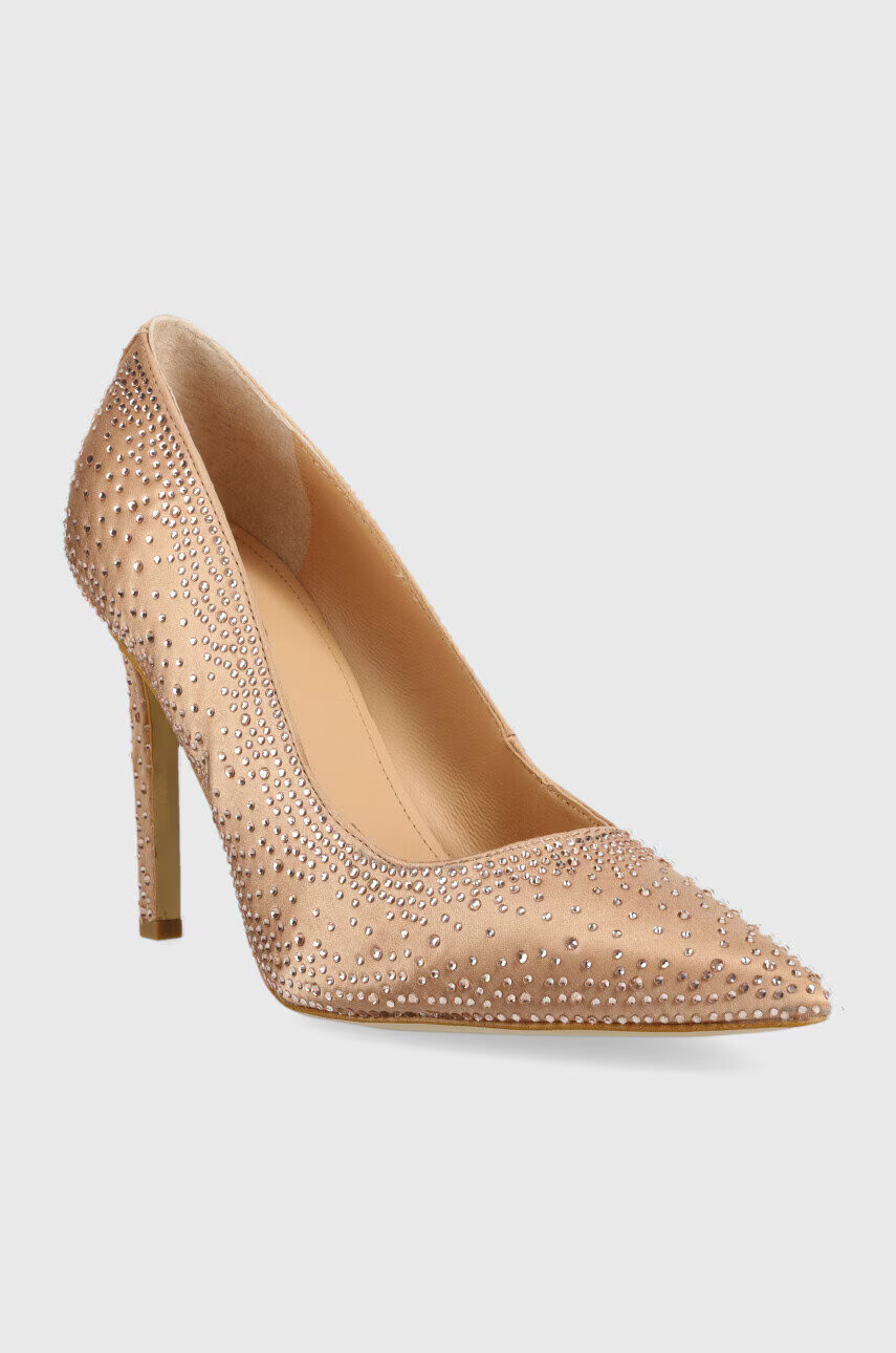 Guess Обувки с висок ток Silks в бежово FL5SLK SAT08 NUDE - Pepit.bg