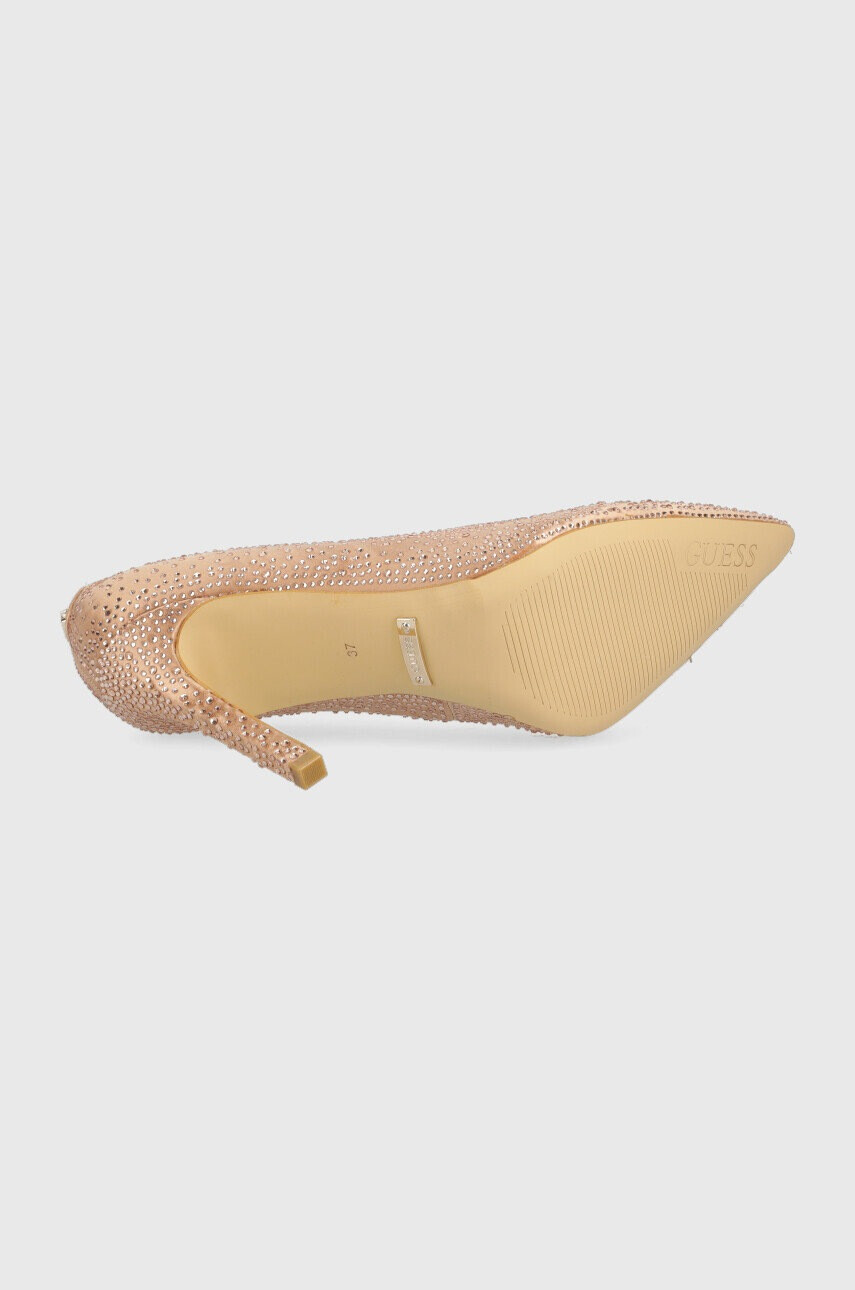 Guess Обувки с висок ток Silks в бежово FL5SLK SAT08 NUDE - Pepit.bg