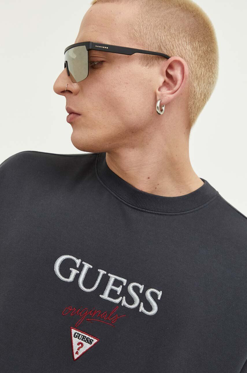 Guess Originals Суичър Go Baker в черно с апликация - Pepit.bg