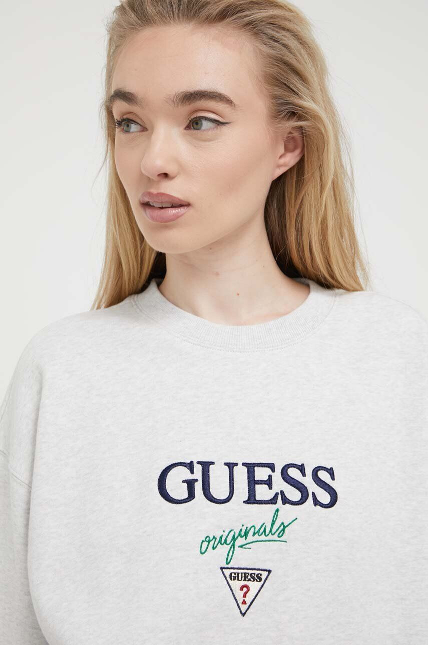 Guess Originals Суичър Go Baker в сиво с апликация - Pepit.bg