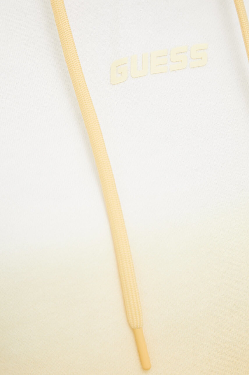Guess Памучен суичър в жълто с десен - Pepit.bg